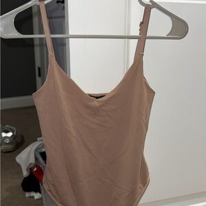 Zara Nude Spaghetti Strap Bodysuit